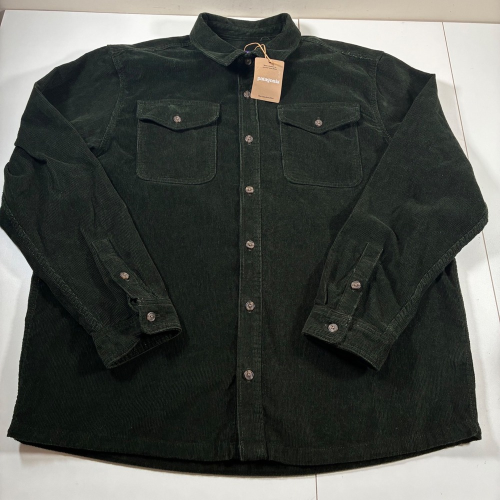 NEW Patagonia Corduroy Shirt 2XL Old Growth Green Shacket 42445 OLGG - Picture 2 of 10